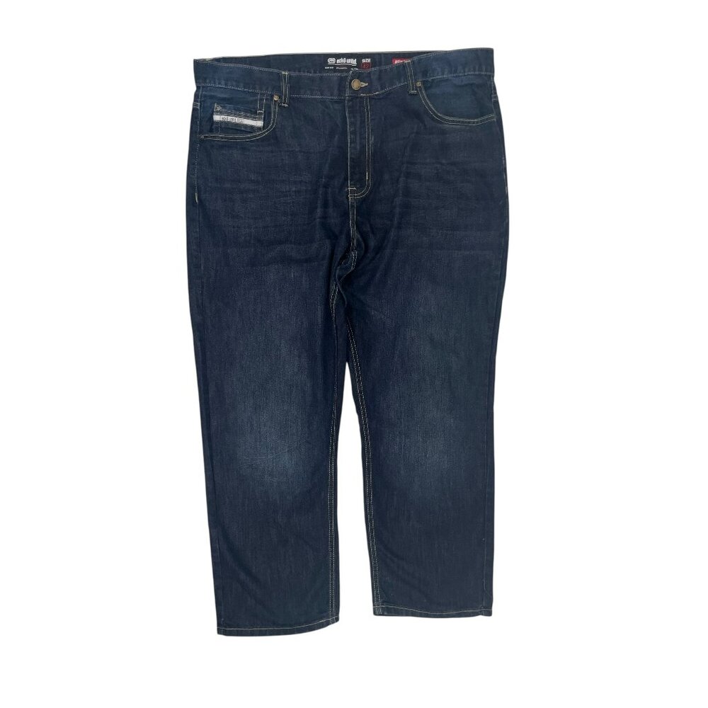 Ecko Unltd Men’s Y2K Athletic Fit Cross Stitched Logo Denim Jeans Size 42x30
